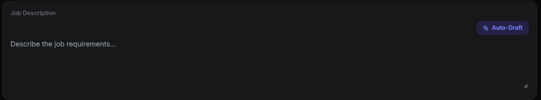Job Description field in Tranyx with the Auto-Draft button
